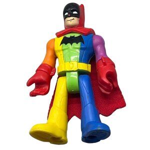 Imaginext DC Super Friends Rainbow Batman action figure from 80th set 3" READ